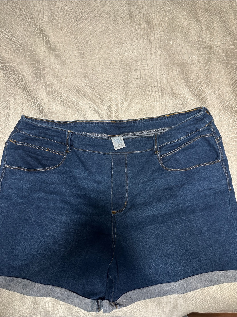 Time and Tru Dark Blue Denim Jean Shorts